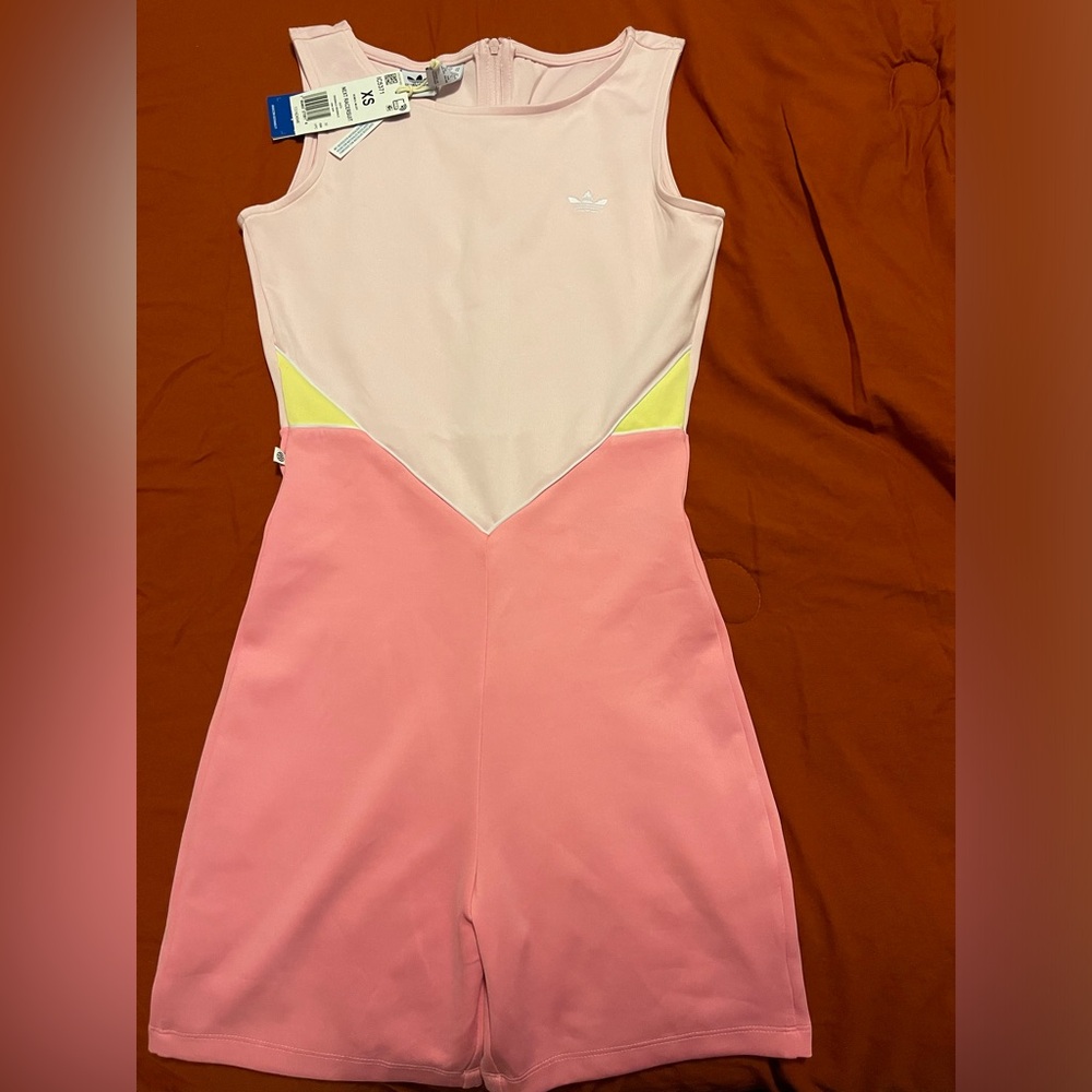 Adidas Pink two toned racer onsie